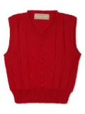 La Stupenderia cable-knit wool vest - Red