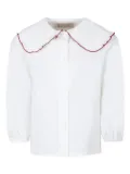 La Stupenderia ruffle-trimmed shirt - White