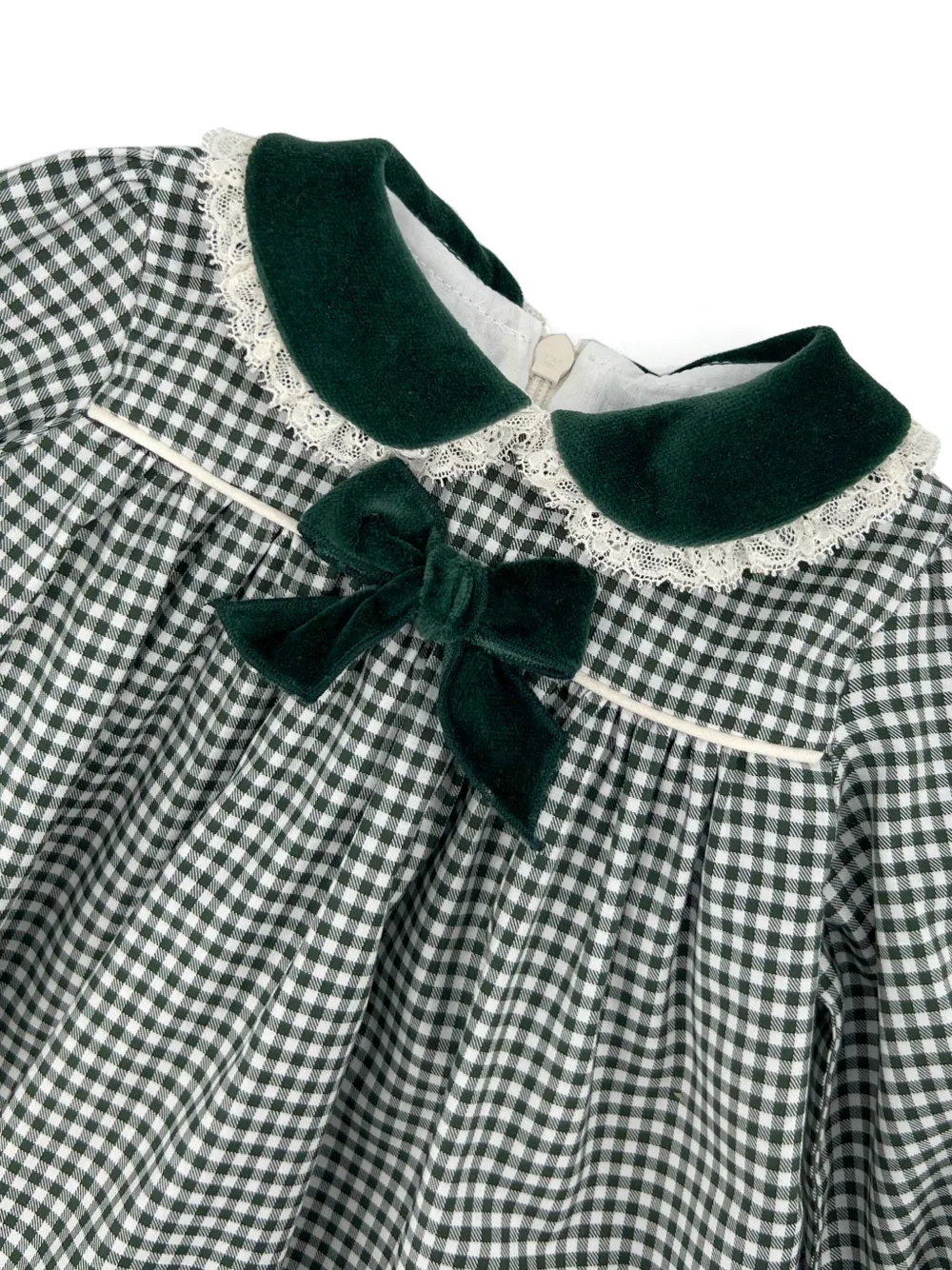 La Stupenderia Jurk met gingham ruit Groen