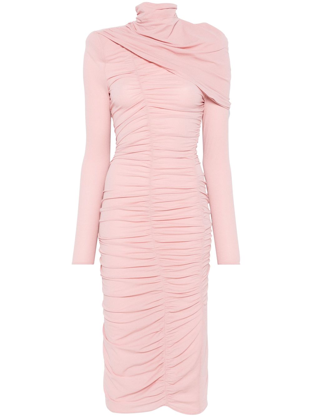 Magda Butrym draped high-neck midi dress - Pink