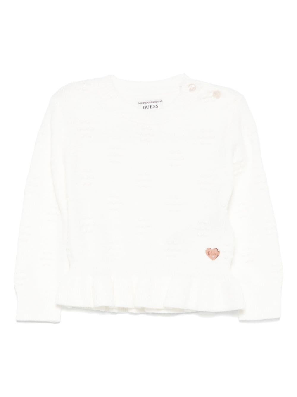 Shop Guess 3d-detailing Sweater In White