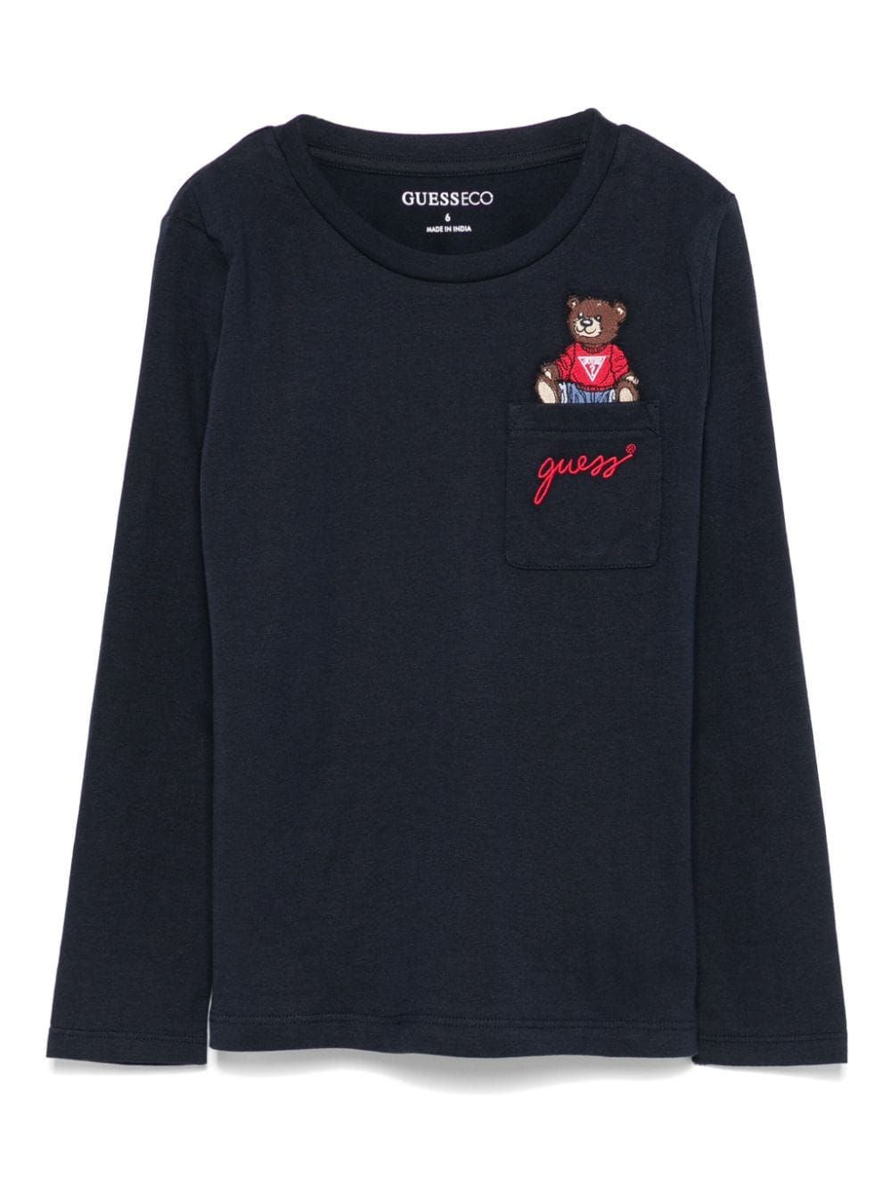 GUESS TEDDY BEAR-EMBROIDERED T-SHIRT 