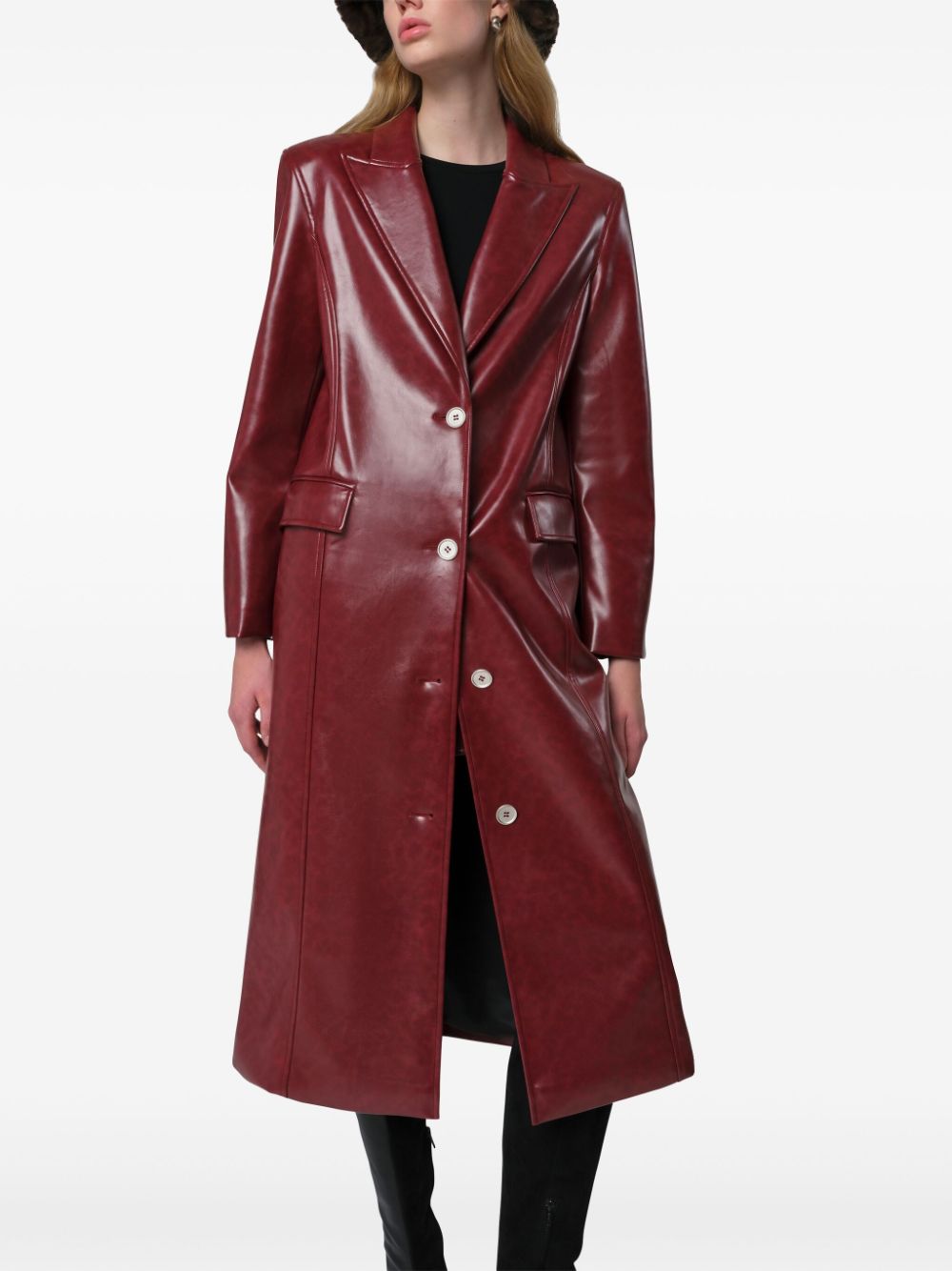 Shop Apparis Lauren Coat In Red