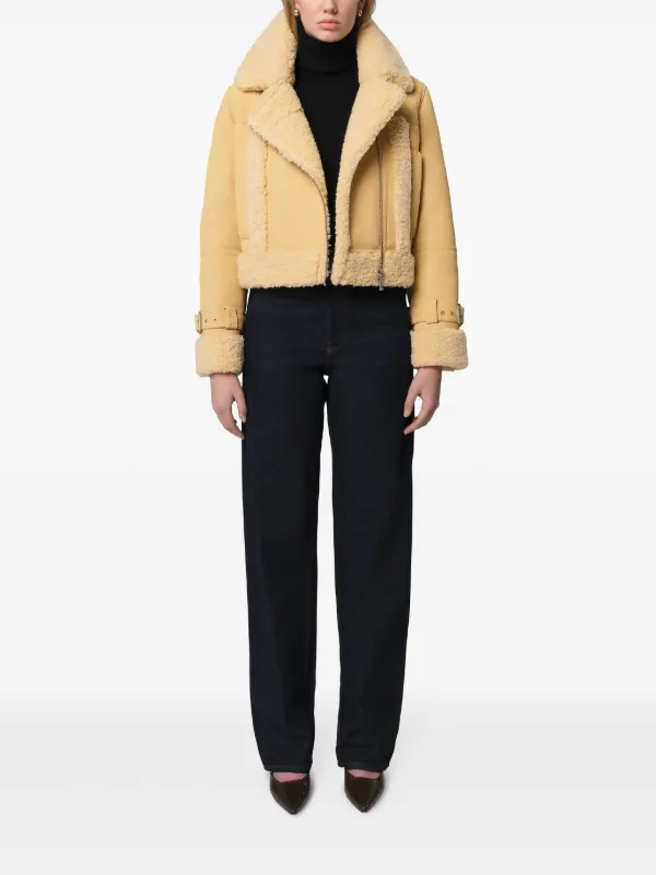 Apparis Jay faux-fur Jacket | Yellow | FARFETCH TW