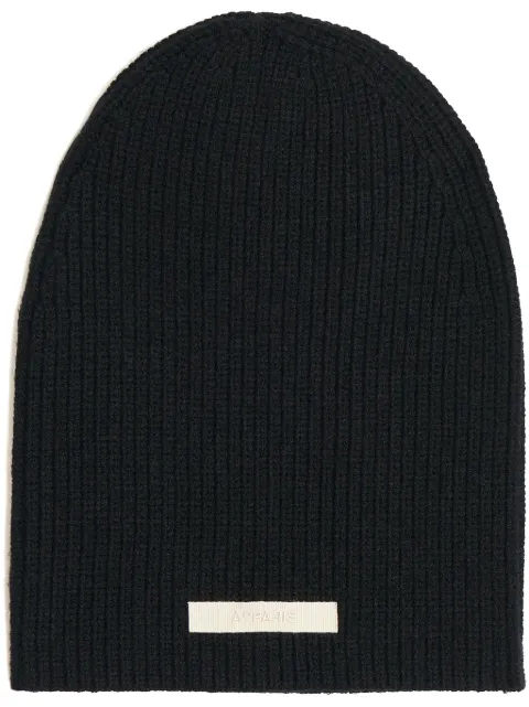 Apparis logo-patch ribbed-knit beanie