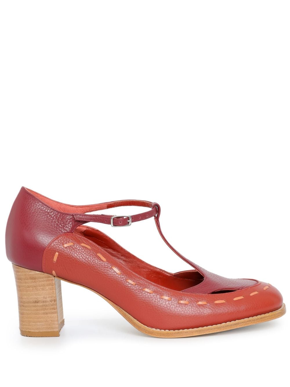 Shop Sarah Chofakian 55mm Leather Pumps In Red