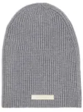 Apparis logo-patch ribbed-knit beanie - Grey