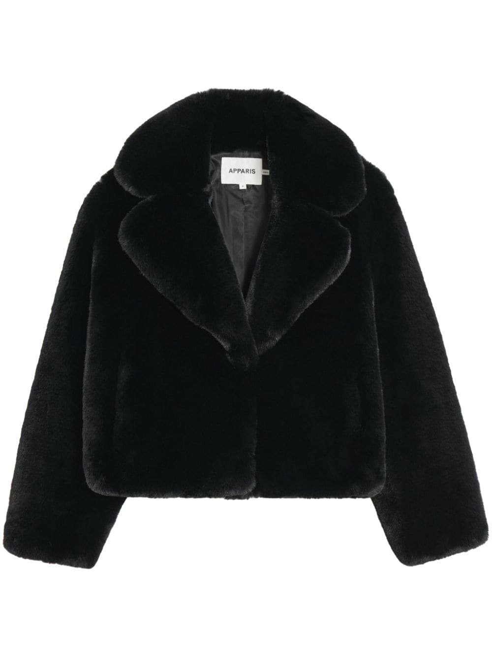 Shop Apparis Miller Faux-fur Jacket In Black