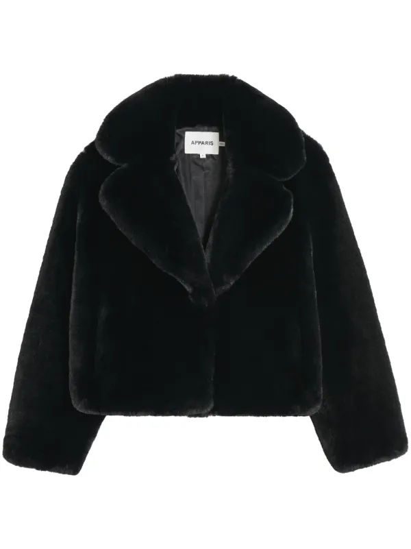 Apparis Miller faux-fur Jacket Black FARFETCH IN