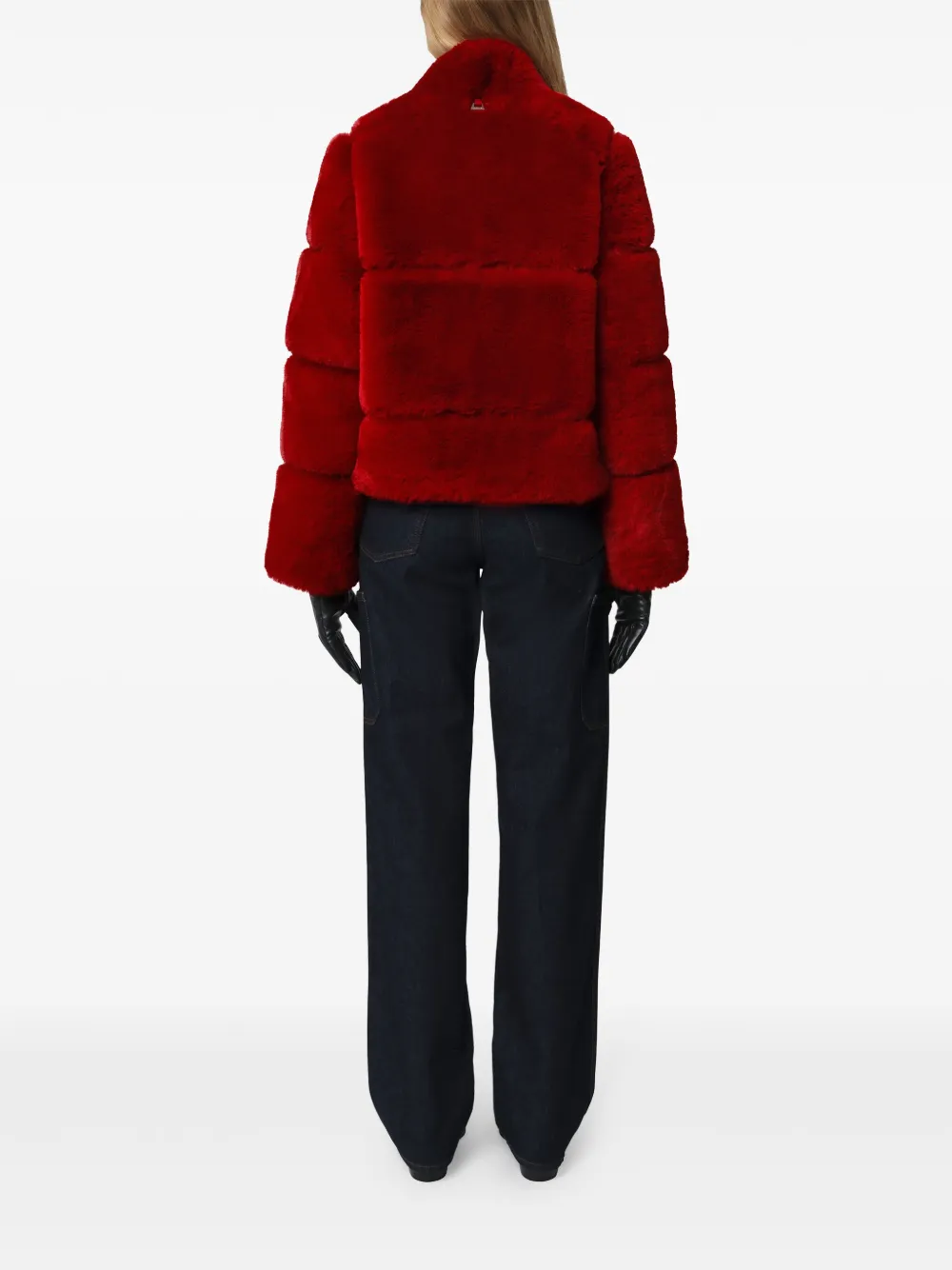 Apparis Sai jack van imitatiebont Rood