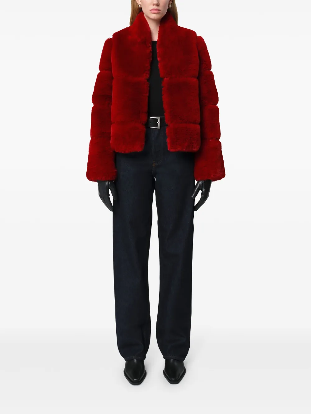 Apparis Sai jack van imitatiebont Rood