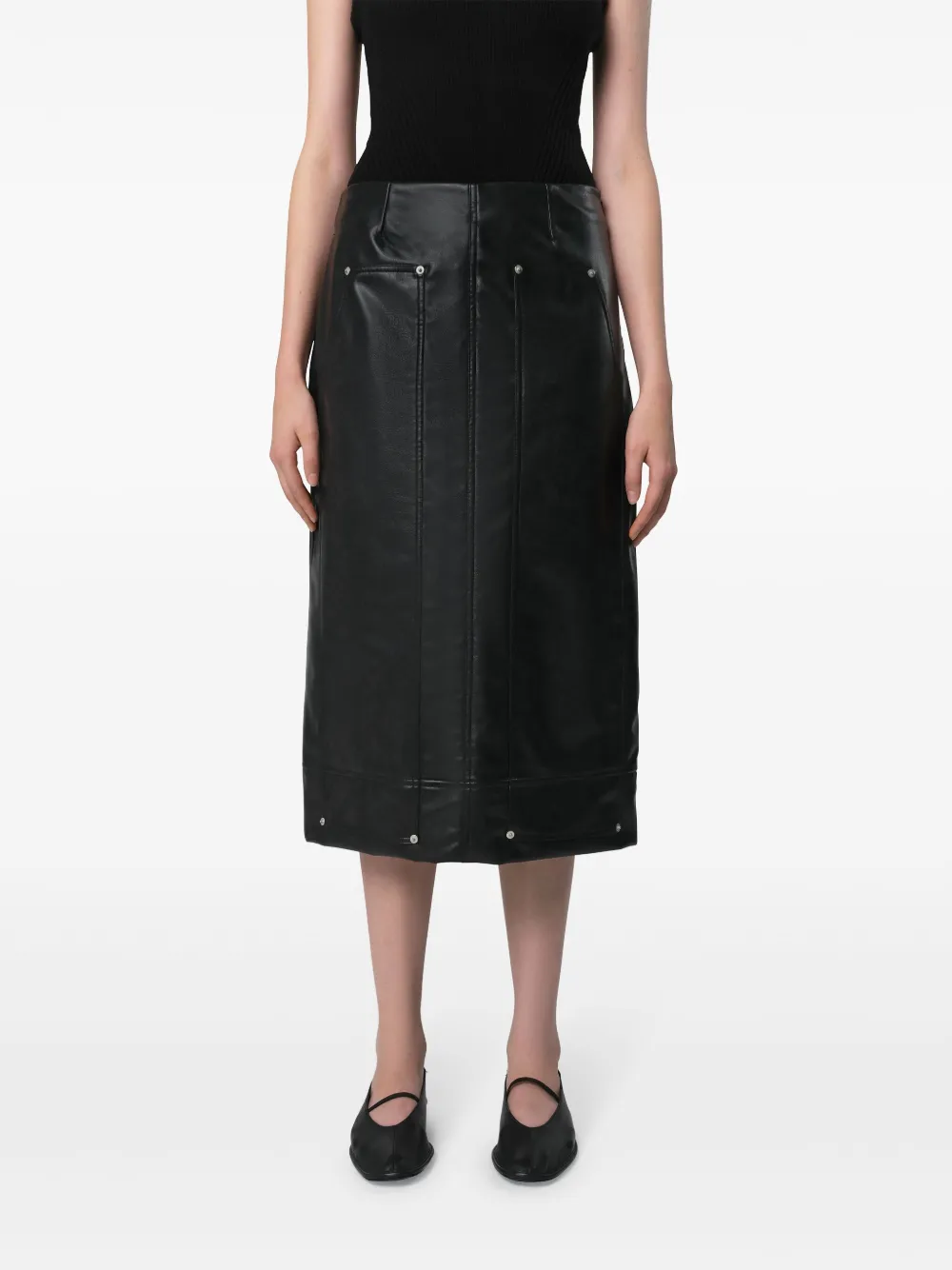 Apparis Dakota midi-rok Zwart