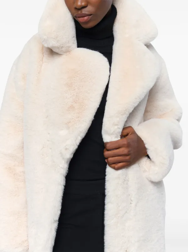 Lapels faux fur coat hotsell