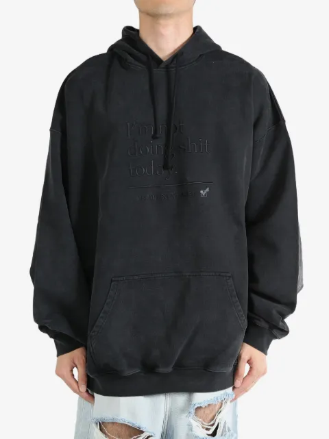 VETEMENTS hoodie à logo brodé