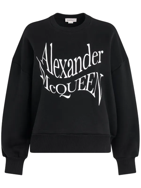 Black alexander mcqueen sweatshirt sale