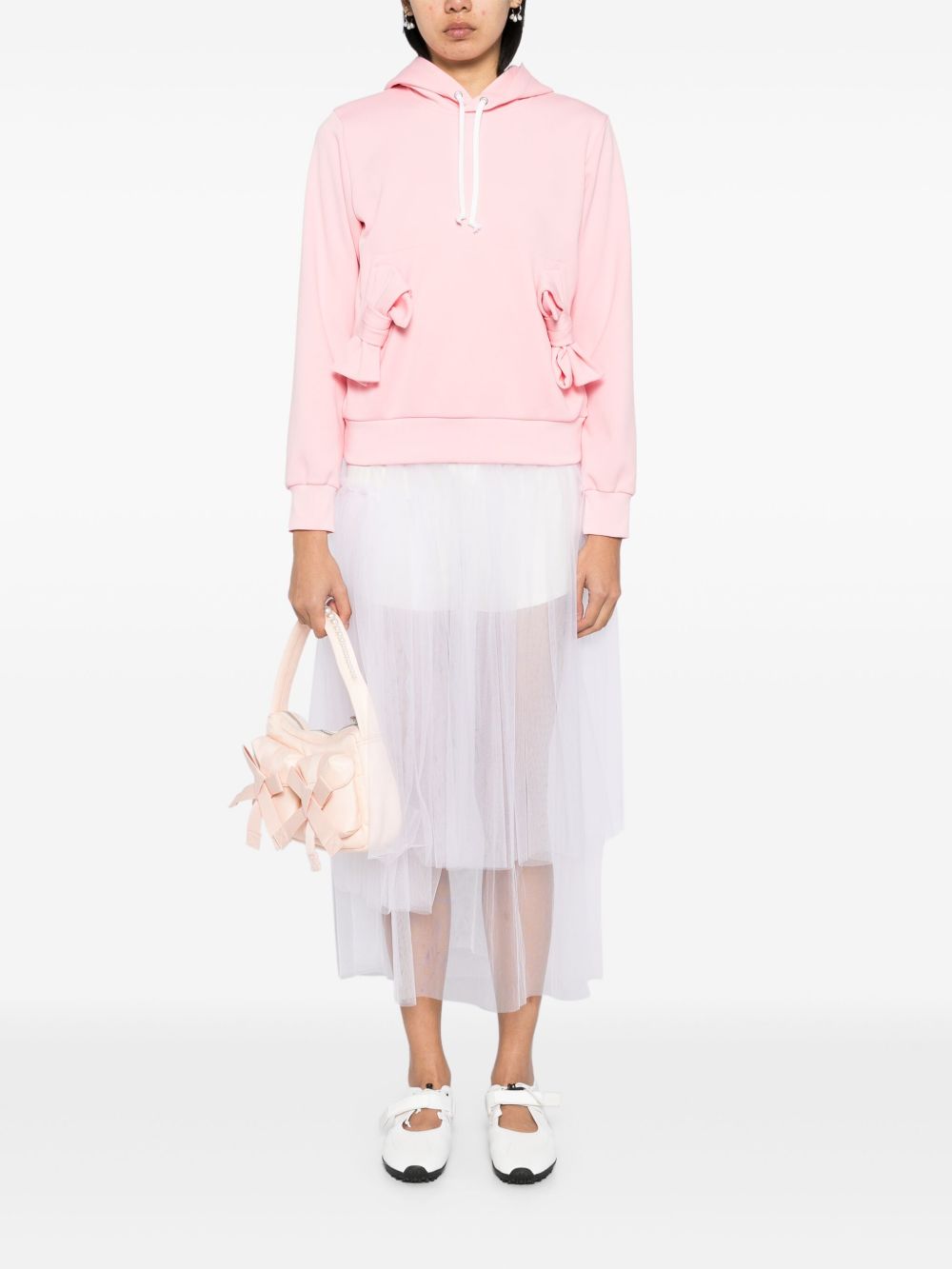 Comme Des Garçons Girl Hoodie met strik - Roze