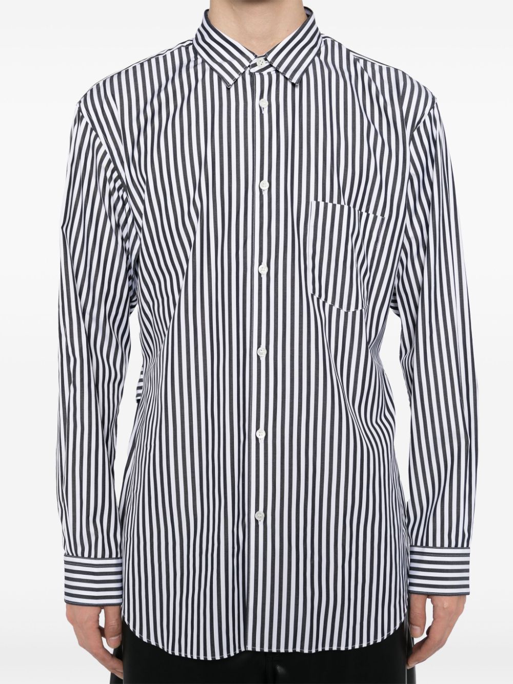 Comme Des Garcons Shirt vertical-stripe long-sleeve shirt Men