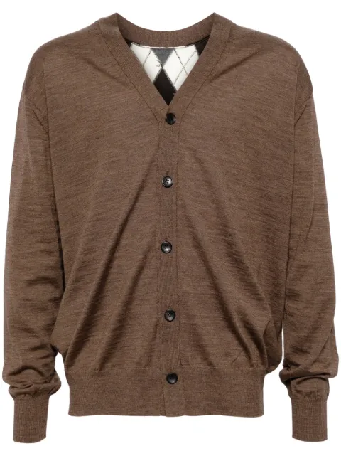 Junya Watanabe MAN argyle-checked cardigan