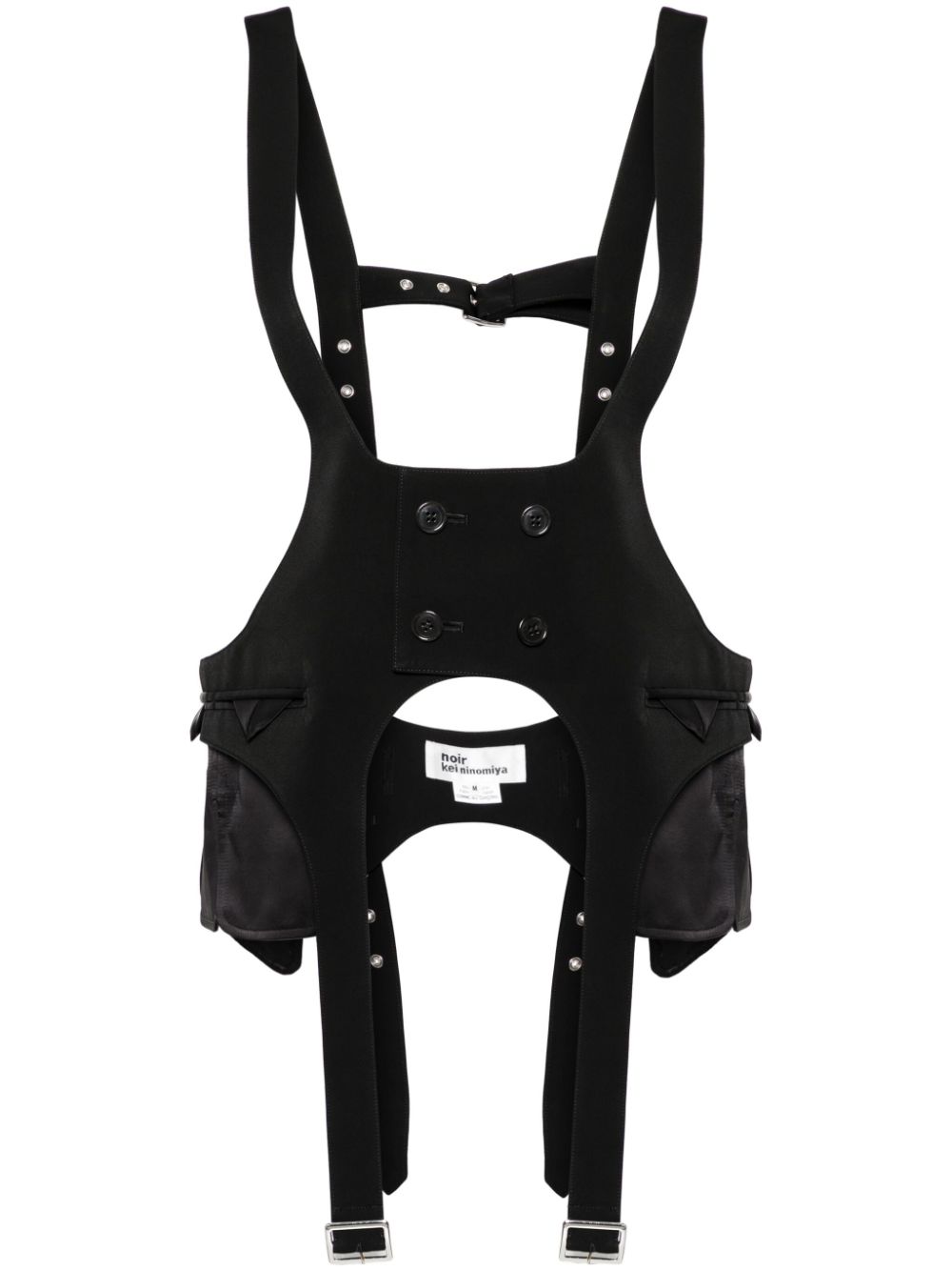 Noir Kei Ninomiya double-breasted gilet – Black