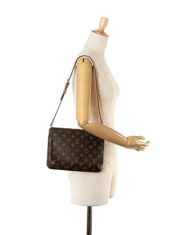 Louis Vuitton Pre Owned 2000 Monogram Musette Tango Long Strap Crossbody Bag Brown FARFETCH AE