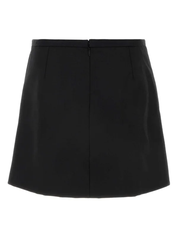 【関税＆送料込み】Versace Black Wool Skirt VERSACE BLACK BONDAGE WOOL SKIRT WITH BUCKLES 1992