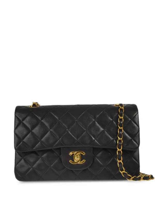 CHANEL Pre Owned 1995 Small Classic Double Flap Shoulder Bag Black FARFETCH IE