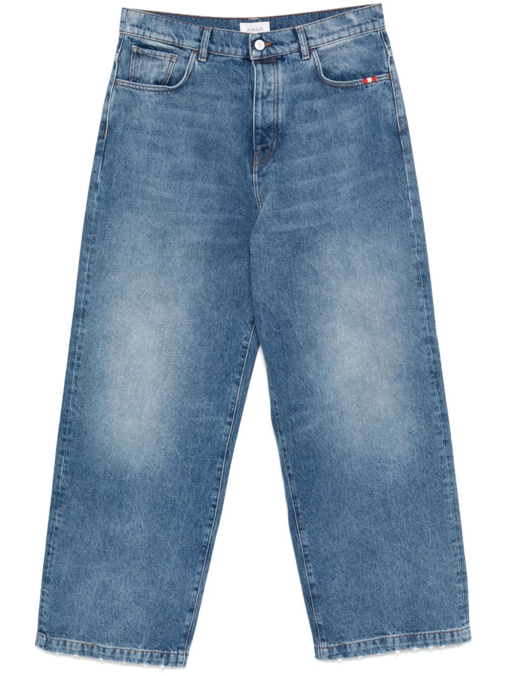 AMISH Jeans met wijde pijpen Blauw