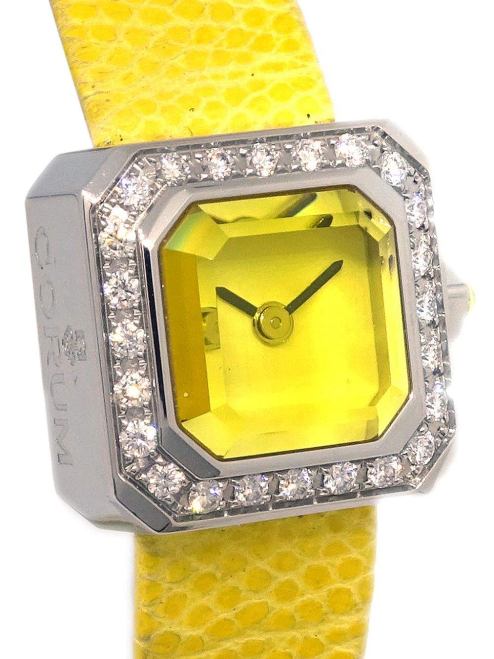 Pre-owned Corum Sugar Cube 15毫米腕表（2000年典藏款） In Yellow