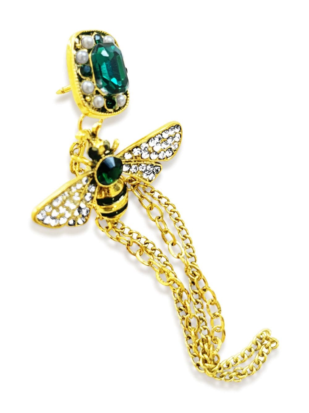 Shop Hzmer Jewelry Luxo Bee Brooch In Gold