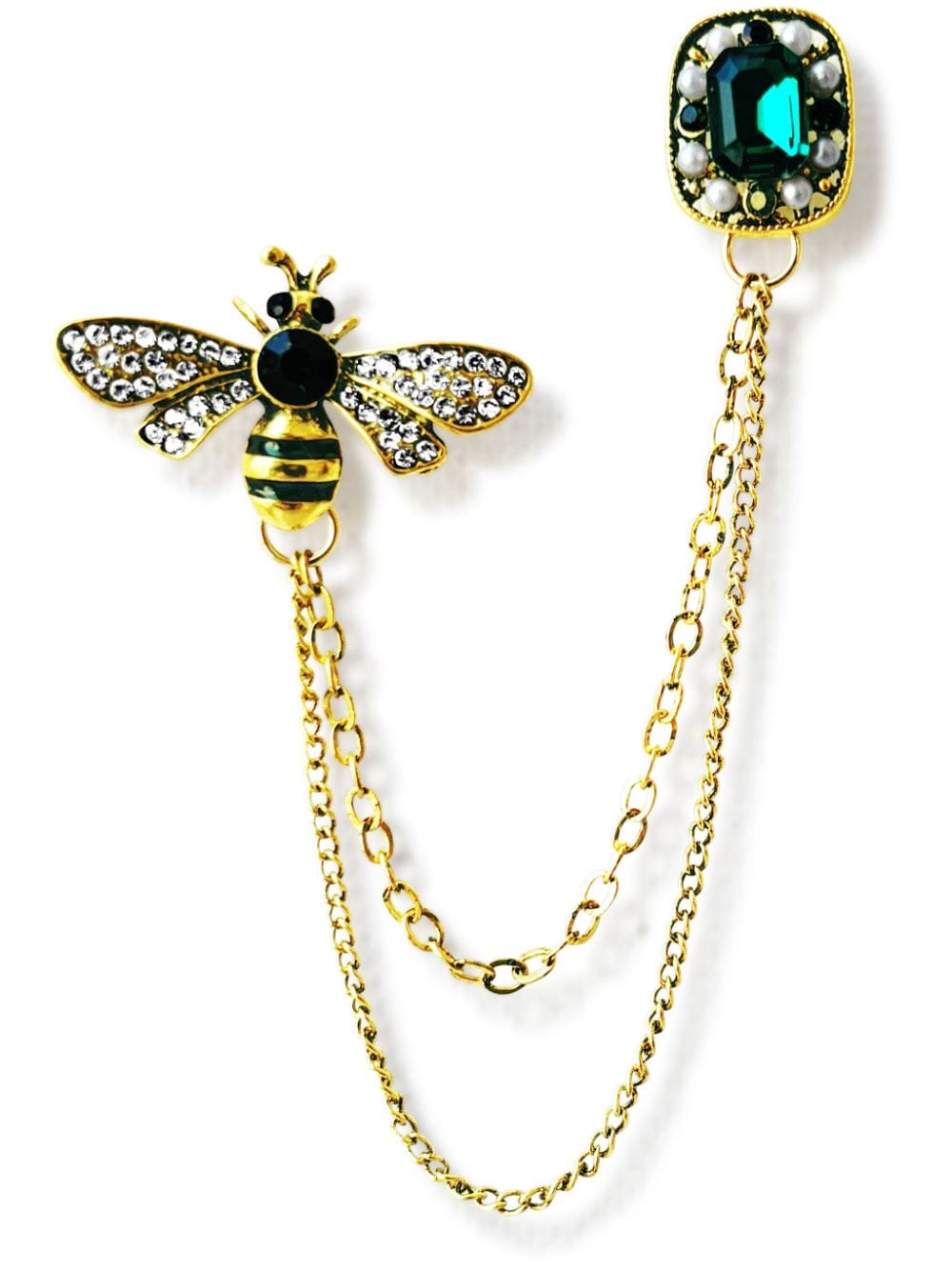 Shop Hzmer Jewelry Luxo Bee Brooch In Gold