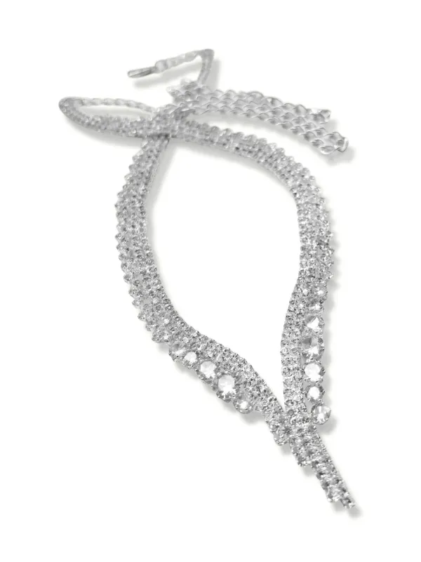 HZMER JEWELLERY crystal-embellished Necklace | Silver | FARFETCH