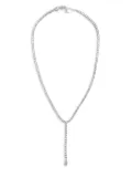 Hzmer Jewelry rhinestone-embellished lariat necklace - Silver
