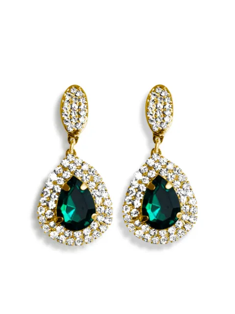 HZMER JEWELLERY aretes con detalles de strass