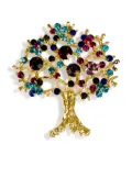 Hzmer Jewelry Tree of Life brooch - Gold