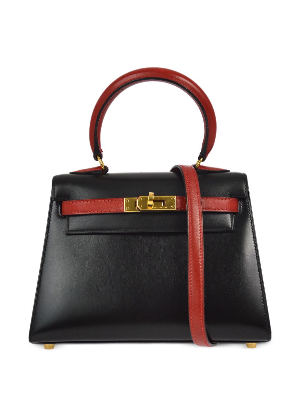 Pre-owned Hermes 1993 Mini Kelly 20 Sellier Handbag In Schwarz