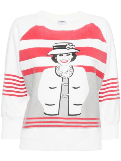 CHANEL 2001 mademoiselle long-sleeves sweatshirt Women