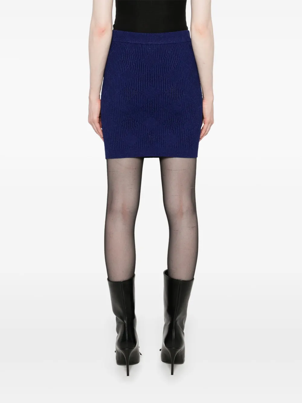 Balmain Gebreide mini-rok Blauw