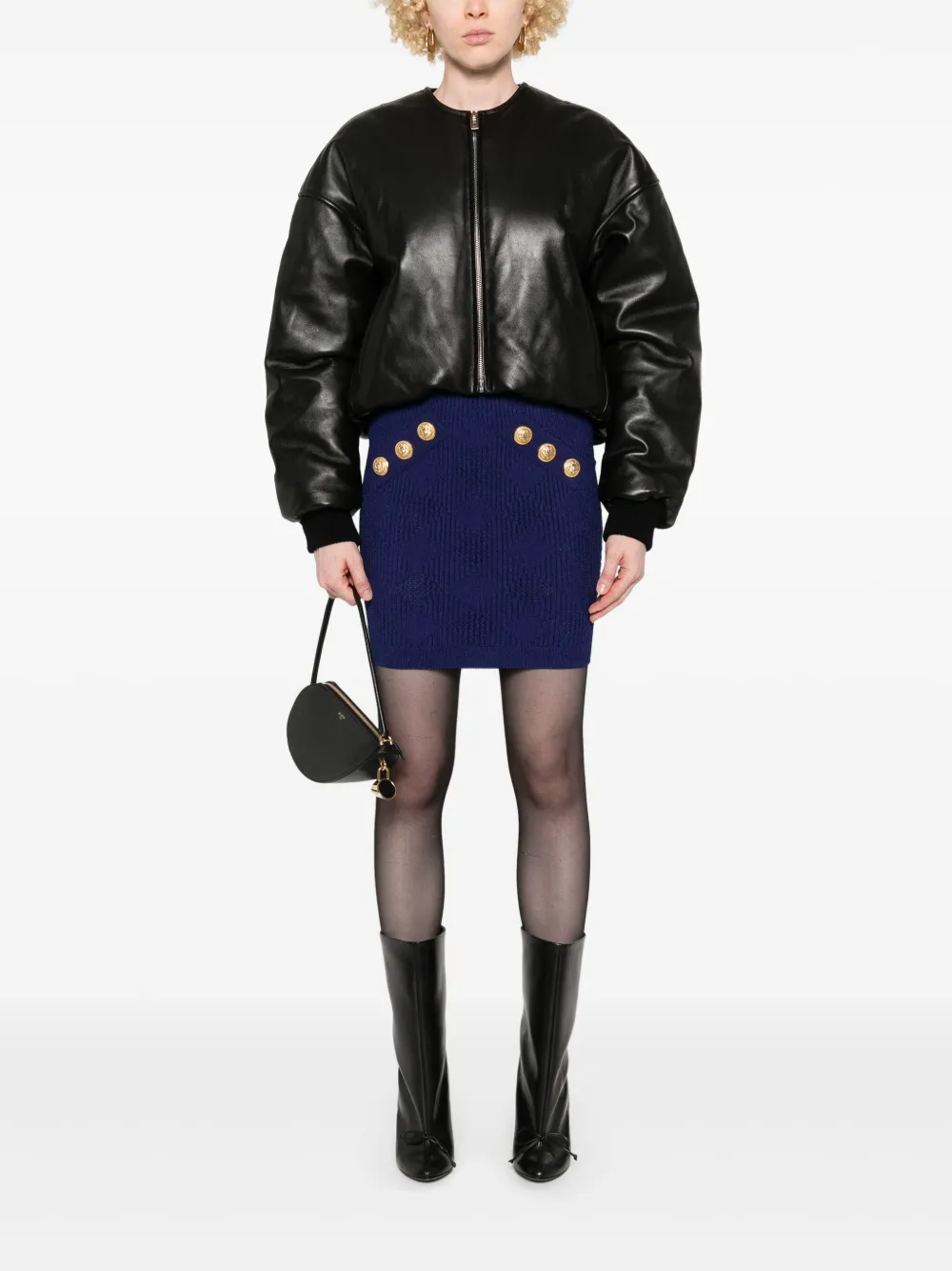 Balmain Gebreide mini-rok - Blauw