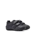 Geox Kids leather trainers - C9999 BLACK