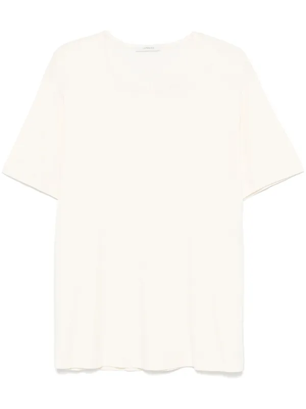 【LEMAIRE】コットンリブ UネックTシャツ LEMAIRE Uネック Tシャツ | ブラック | FARFETCH JP