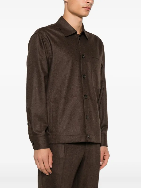 PT Torino スプレッドカラー シャツジャケット | ブラウン | FARFETCH JP