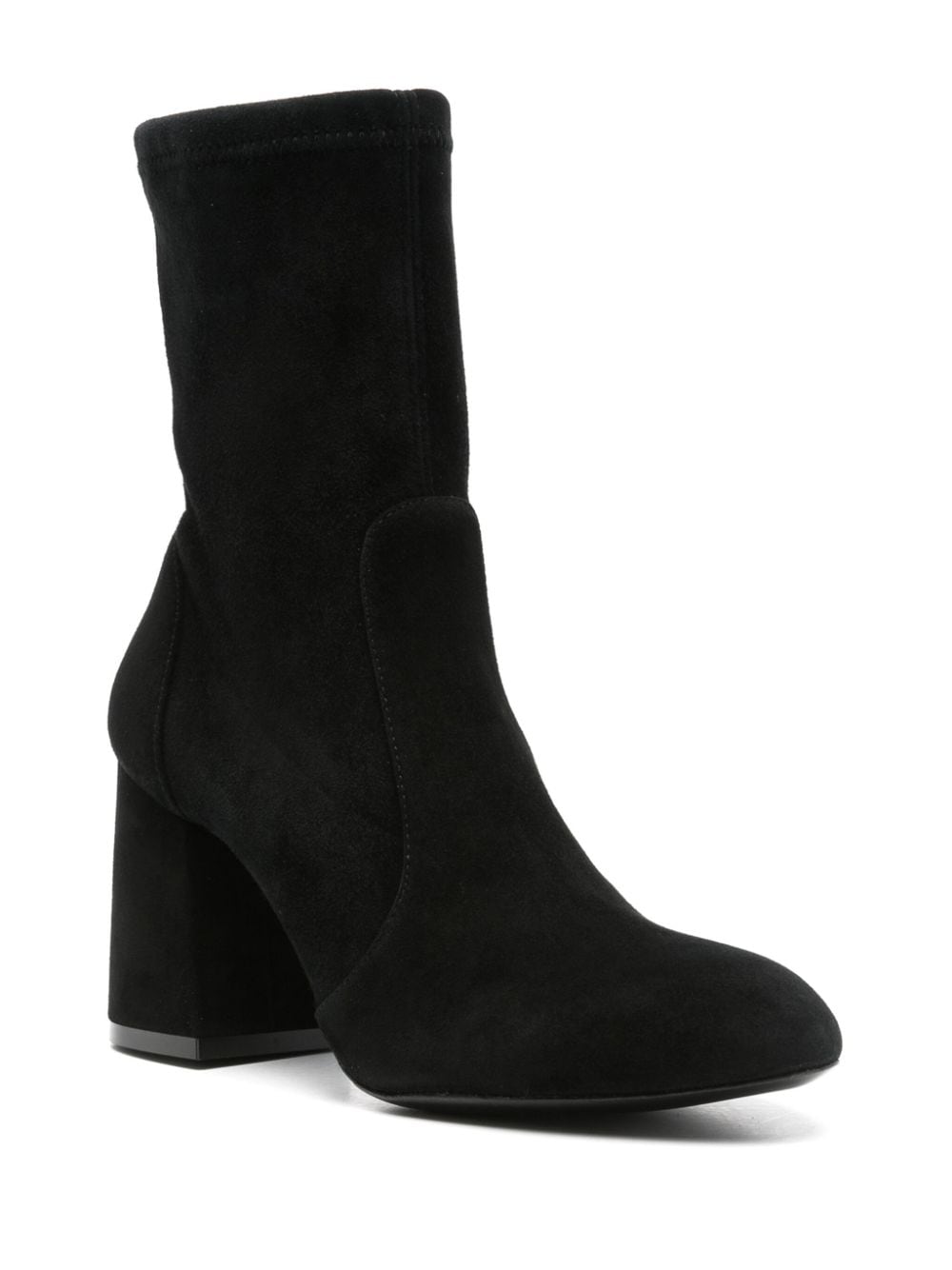 Stuart Weitzman 85 mm laarzen met flareblocking - Zwart