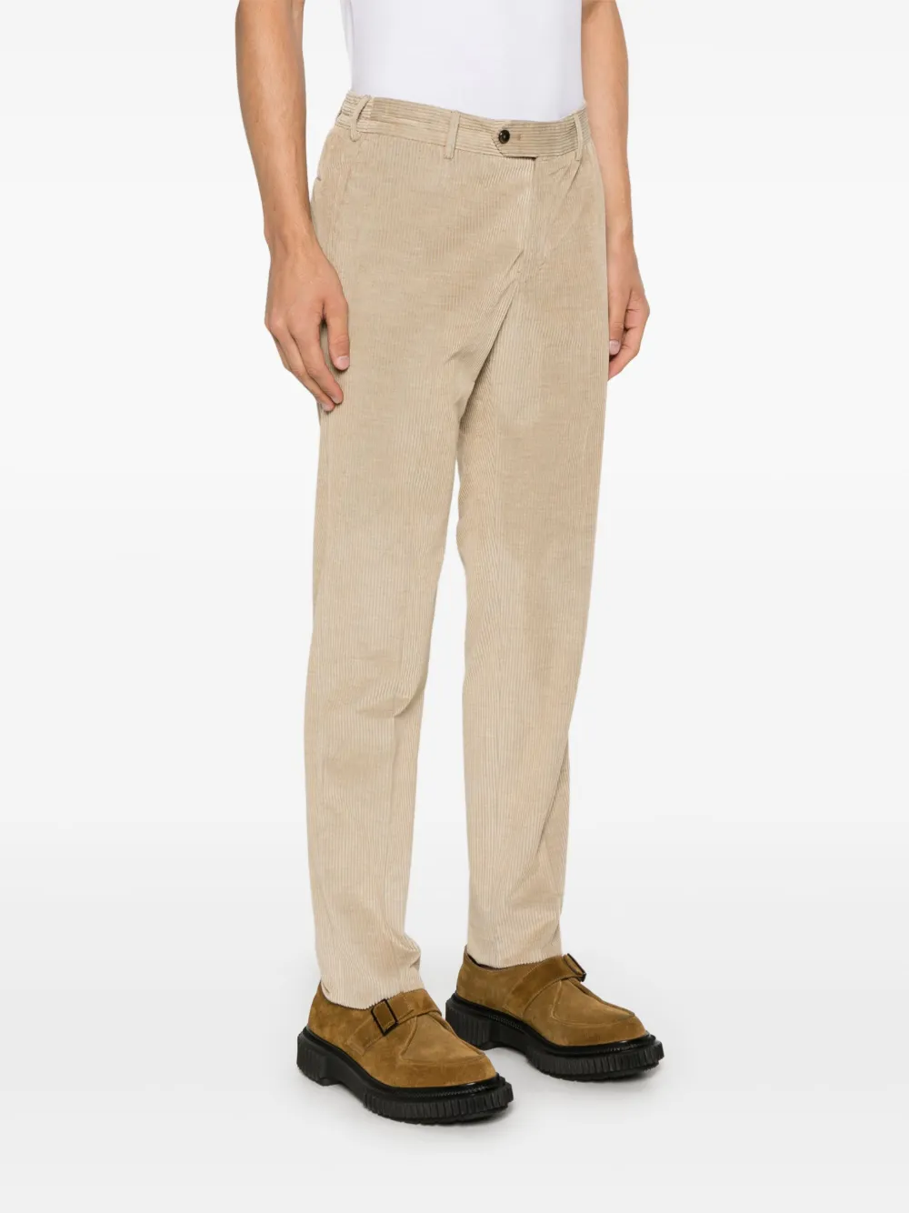 PT Torino Ribfluwelen broek Beige