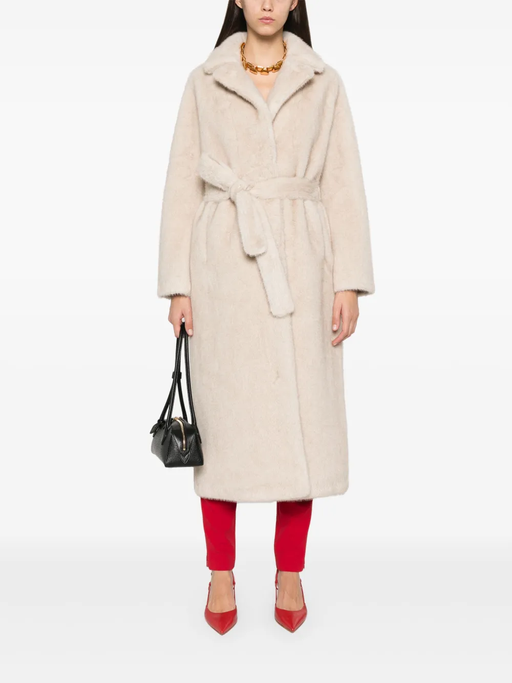 VALENTINI 1972 Jas van imitatiebont - Beige