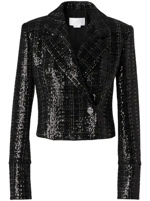 Genny sequin-embellished tweed cropped jacket