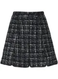 Genny tweed panelled mini skirt - Black