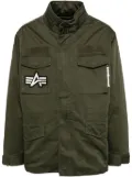 izzue detachable panel military jacket - Green