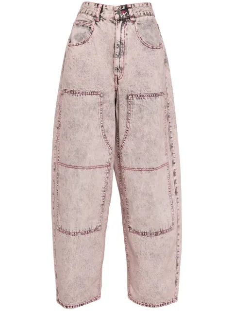 izzue jeans rectos con paneles