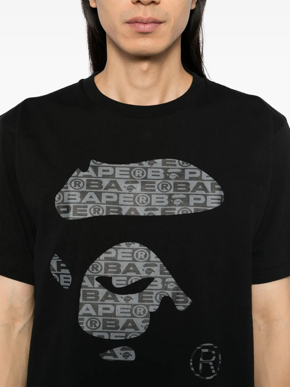 早割切符 A BATHING APE® logo-print T-shirt | Black | FARFETCH トップス