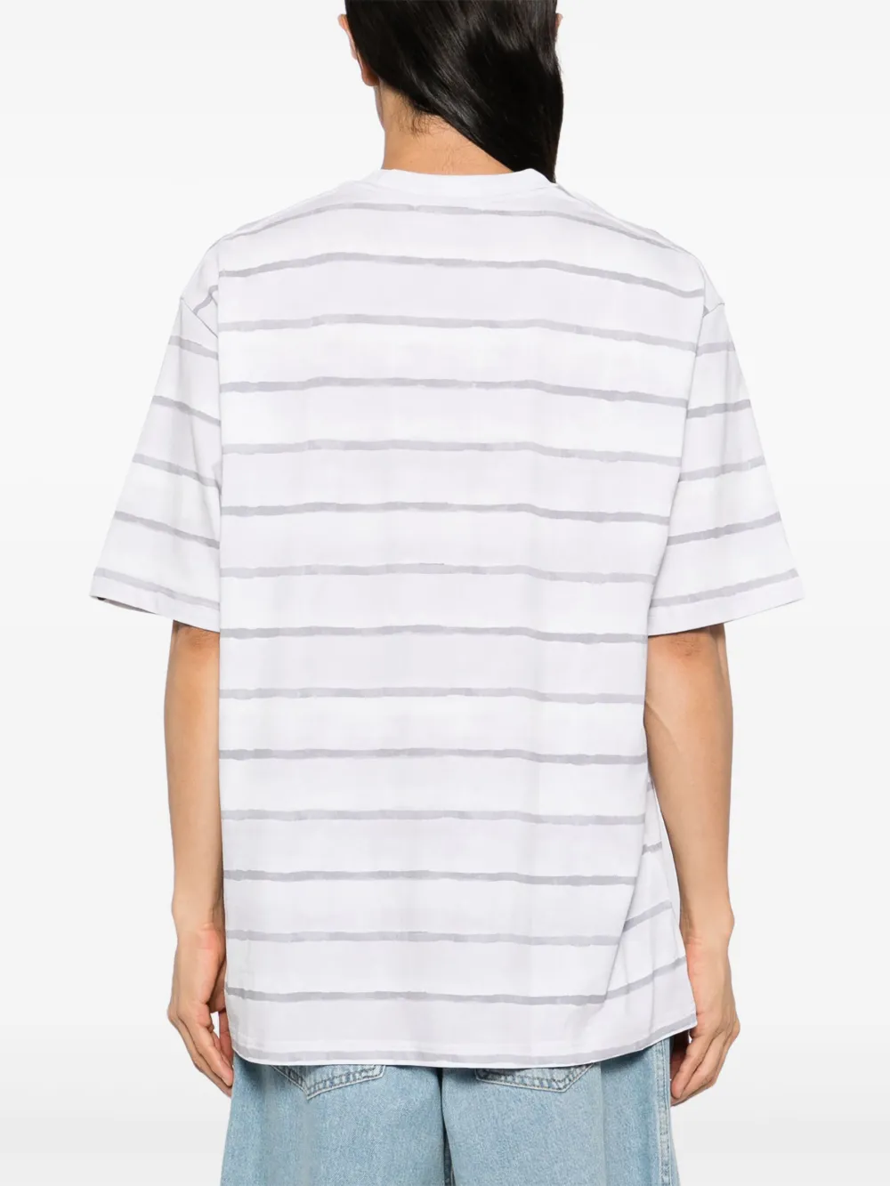 A BATHING APE Gestreept T-shirt Wit